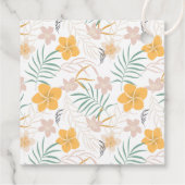 Pastel Tropical Blätter und Blume Brautparty Geschenkanhänger (Rückseite)