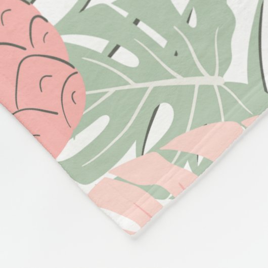 Pastel Tropical Fleecedecke (Ecke)