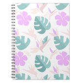 Pastel Tropical Floral Pattern Notizblock (Vorderseite)