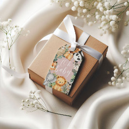 Pastel Tropical Jungle Safari BabyduscheTiere Geschenkanhänger