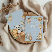 Pastel Tropical Jungle Safari Geburtstag von Tiere Einladung