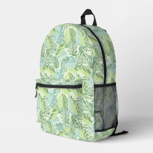 Pastel Tropical Palm Blätter Bedruckter Rucksack