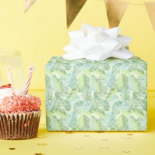 Pastel Tropical Palm Blätter Geschenkpapier