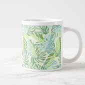 Pastel Tropical Palm Blätter Jumbo-Tasse (Rechts)