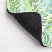 Pastel Tropical Palm Blätter Mousepad (Ecke)