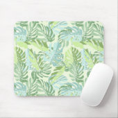 Pastel Tropical Palm Blätter Mousepad (Mit Mouse)
