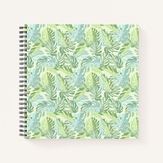 Pastel Tropical Palm Blätter Notizblock (Vorderseite)