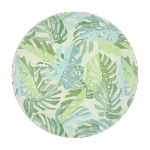 Pastel Tropical Palm Blätter Schneidebrett