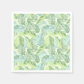 Pastel Tropical Palm Blätter Serviette (Vorderseite)