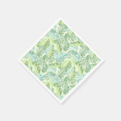 Pastel Tropical Palm Blätter Serviette (Ecke)