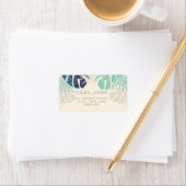 Pastel Tropical Palms Visuell Design Artist Adressaufkleber (Insitu)