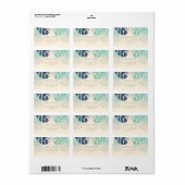 Pastel Tropical Palms Visuell Design Artist Adressaufkleber (Vorne)