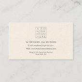 Pastel Tropical Palms Visuell Design Artist Visitenkarte (Rückseite)