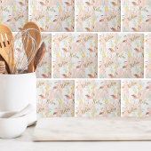 Pastel Tropical Pink Flamingo Muster Fliese
