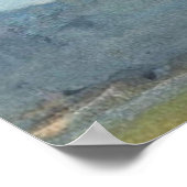 Pastel Tropical Seascape Art Poster (Ecke)