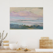 Pastel Tropical Seascape Art Poster (Küche)