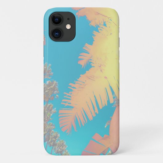 Pastel Tropical Vibes Palms iPhone 11 Fall Case-Mate iPhone Hülle (Rückseite)