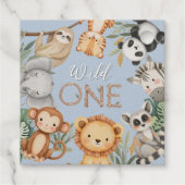 Pastel Tropical Wild One Jungle Safari Tiere Geschenkanhänger (Rückseite)