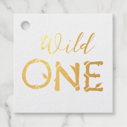 Pastel Tropical Wild One Jungle Safari Tiere Geschenkanhänger (Vorderseite)