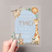 Pastel Tropical Wild Two Jungle Safari Tiere Acryleinladungen (Insitu (Handheld))