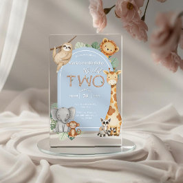 Pastel Tropical Wild Two Jungle Safari Tiere Acryleinladungen