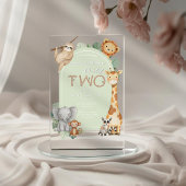 Pastel Tropical Wild Two Jungle Safari Tiere Acryleinladungen