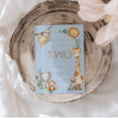 Pastel Tropical Wild Two Jungle Safari Tiere Einladung
