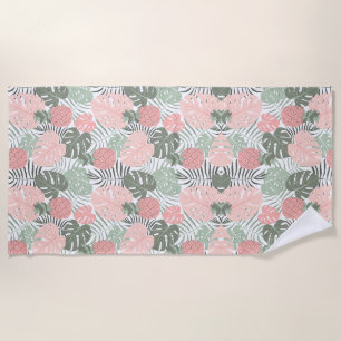 Pastel tropisch strandtuch