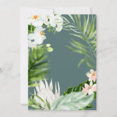 Pastel tropische+ goldene, geometrische Babydusche Save The Date (Rückseite)