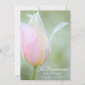 Pastel Tulip Blume Frühjahrsfest Todesjahr Jahrest Einladung (Vorderseite)