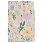 Pastel Tulip Design Mittlere Geschenktüte (Vorderseite)