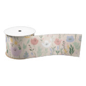 Pastel Tulip Design Satinband (Spule)
