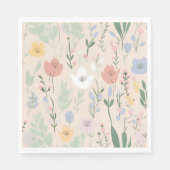 Pastel Tulip Design Serviette (Vorderseite)