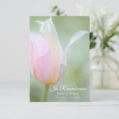 Pastel Tulip Frühlingsbeerdigung Beileid Dankeskarte (Stehend Vorderseite)