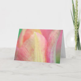 Pastel Tulip Nah up Art Note Card Karte