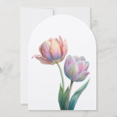 Pastel Tulip Wedding Suite Elegante Typografie Einladung (Rückseite)