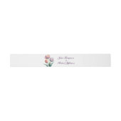 Pastel Tulip Wedding Suite Elegante Typografie Einladungsbanderole (Flach)