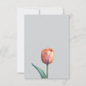Pastel Tulip Wedding Suite Elegante Typografie RSVP Karte (Rückseite)