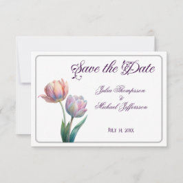 Pastel Tulip Wedding Suite Elegante Typografie Save The Date