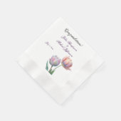 Pastel Tulip Wedding Suite Elegante Typografie Serviette (Ecke)