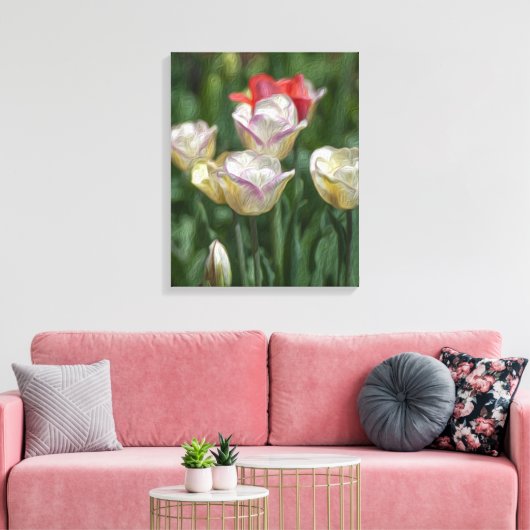 Pastel Tulips Leinwanddruck (Insitu (Wohnzimmer))