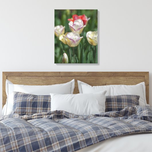 Pastel Tulips Leinwanddruck (Insitu (Schlafzimmer))