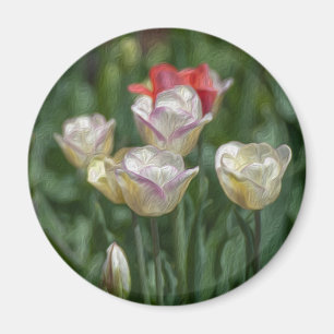 Pastel Tulips Magnet