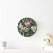 Pastel Tulips Runde Wanduhr (Zuhause)