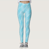 Pastel turquoise diamond pattern leggings (Vorderseite)