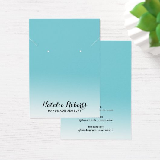 Pastel Turquoise Juwelier Erringt Nekklace Display (Schreibtisch)