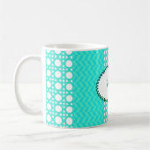 Pastel Turquoise Muster Mix Kaffeetasse (Links)