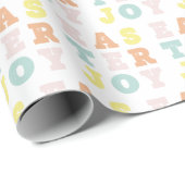 Pastel Tyography Easter Joy Geschenkpapier (Rolleneckpunkt)
