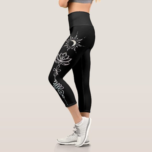Pastel Unalome Gruppe Capri Leggings (Links)