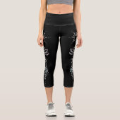 Pastel Unalome Gruppe Capri Leggings (Vorderseite)